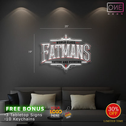 Enseigne néon LED œuvre d'art Tatoueur