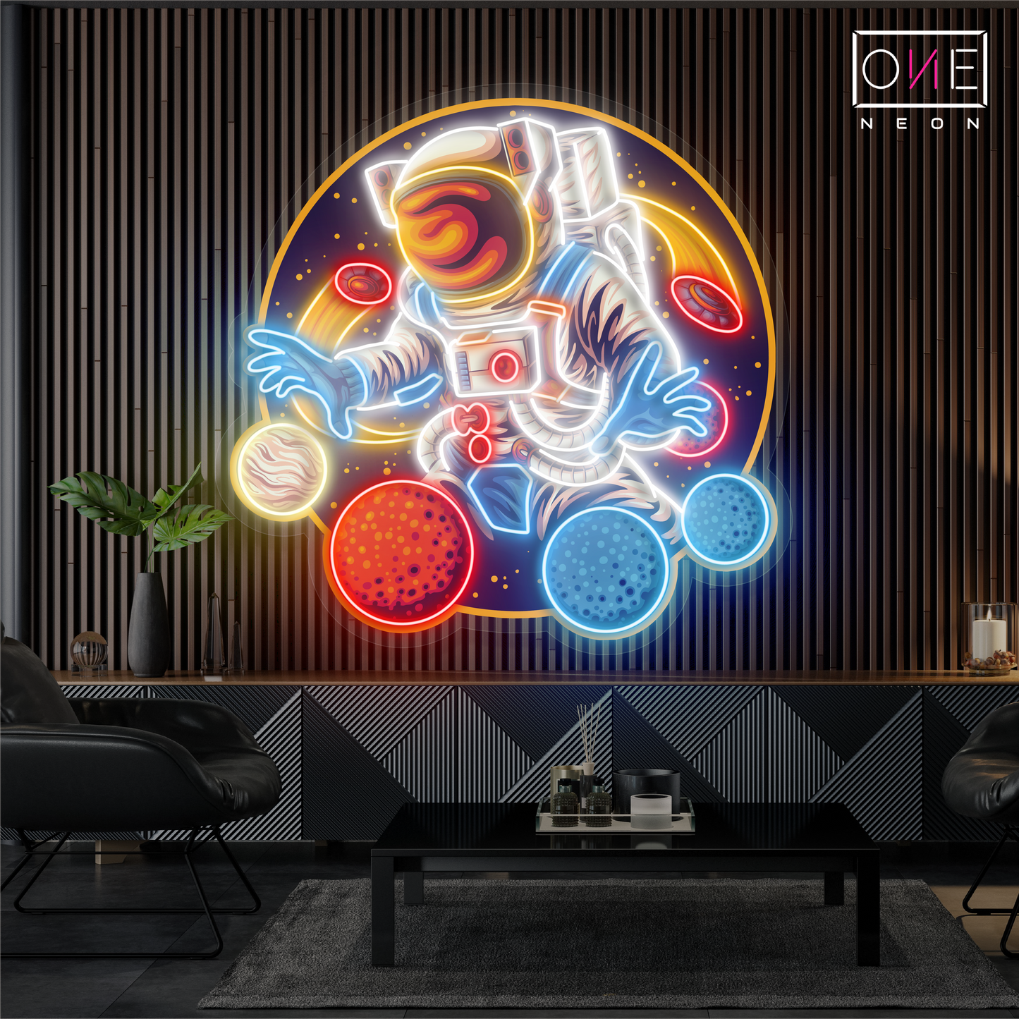 Enseigne néon LED Planet Juggler