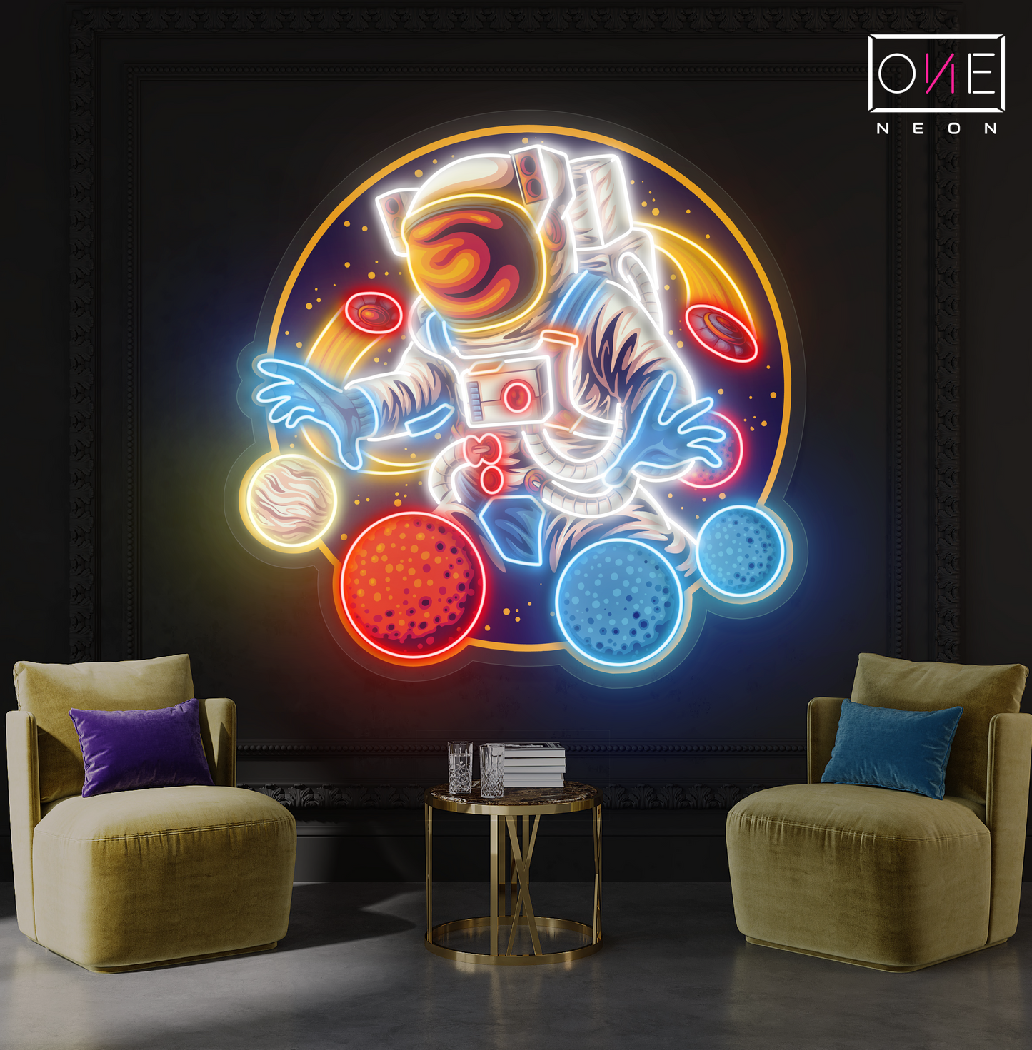 Enseigne néon LED Planet Juggler