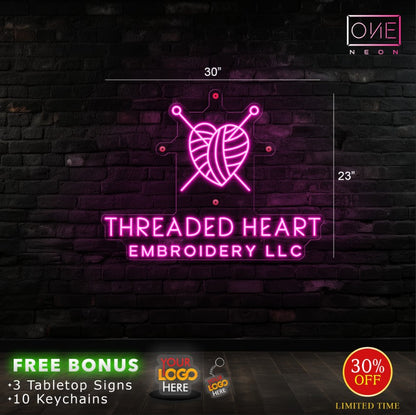 THREADED HEART EMBROIDERY LLC| LED Neon Sign
