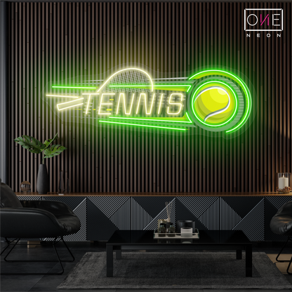 Enseigne néon LED murale Tennis Power