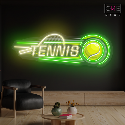 Enseigne néon LED murale Tennis Power