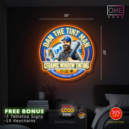DAN THE TINT MAN & BIG KUNTRY TINTZ | LED Neon Sign (2 SIGNS)(WATERPOOF)