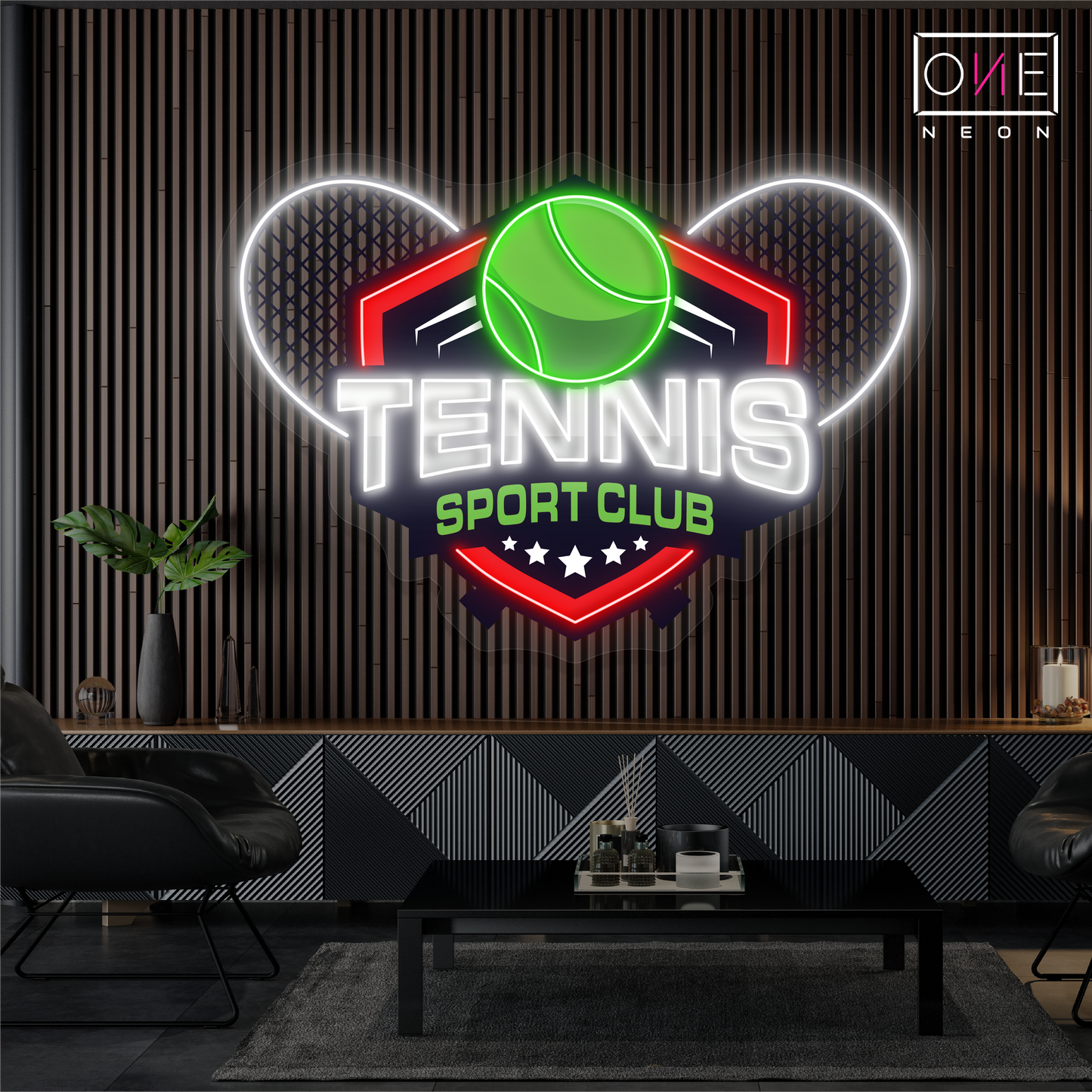 Enseigne lumineuse LED néon Club de tennis