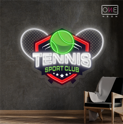 Enseigne lumineuse LED néon Club de tennis