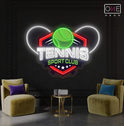 Enseigne lumineuse LED néon Club de tennis