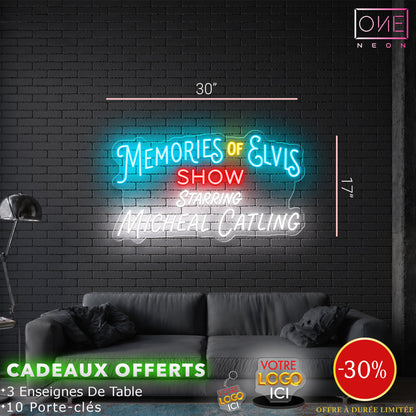 MEMORIES OF ELVIS| LED Neon Sign