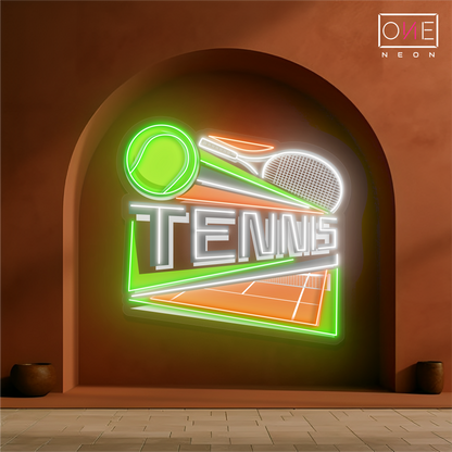 Enseigne lumineuse LED néon Court Side Tennis Artwork