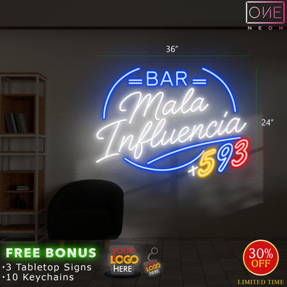 Bar Mala Influencia | LED Neon Sign