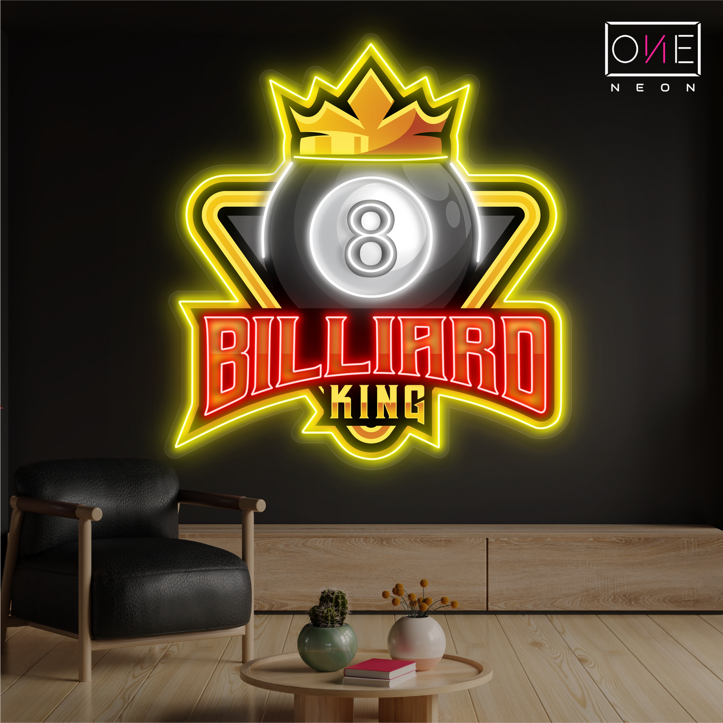 Enseigne LED néon 8 Billiard King