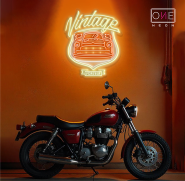 Enseigne LED néon décorative "Vintage Forever"