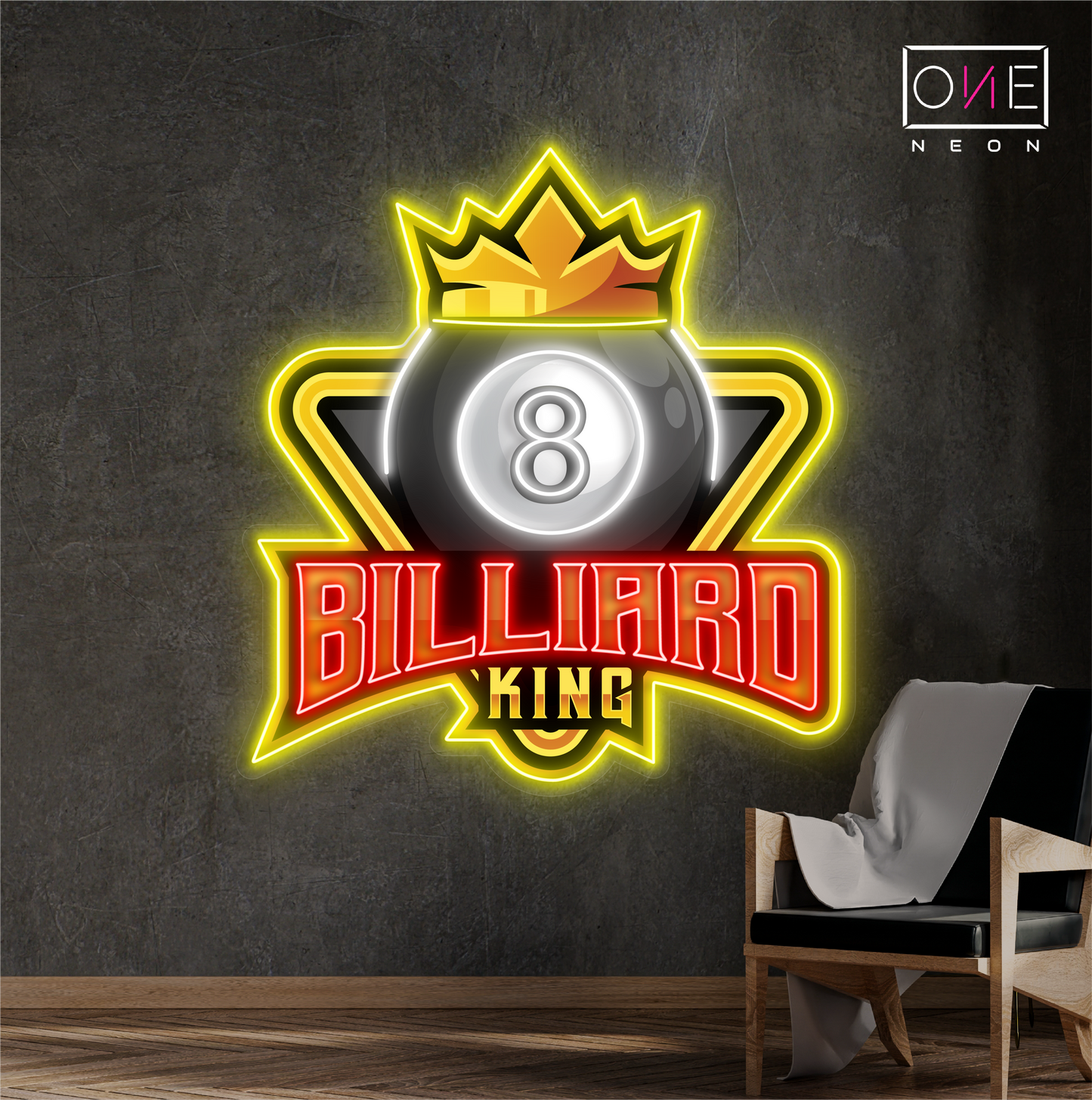 Enseigne LED néon 8 Billiard King