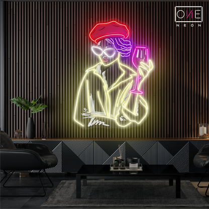 Enseigne néon LED Chic Sips Artwork