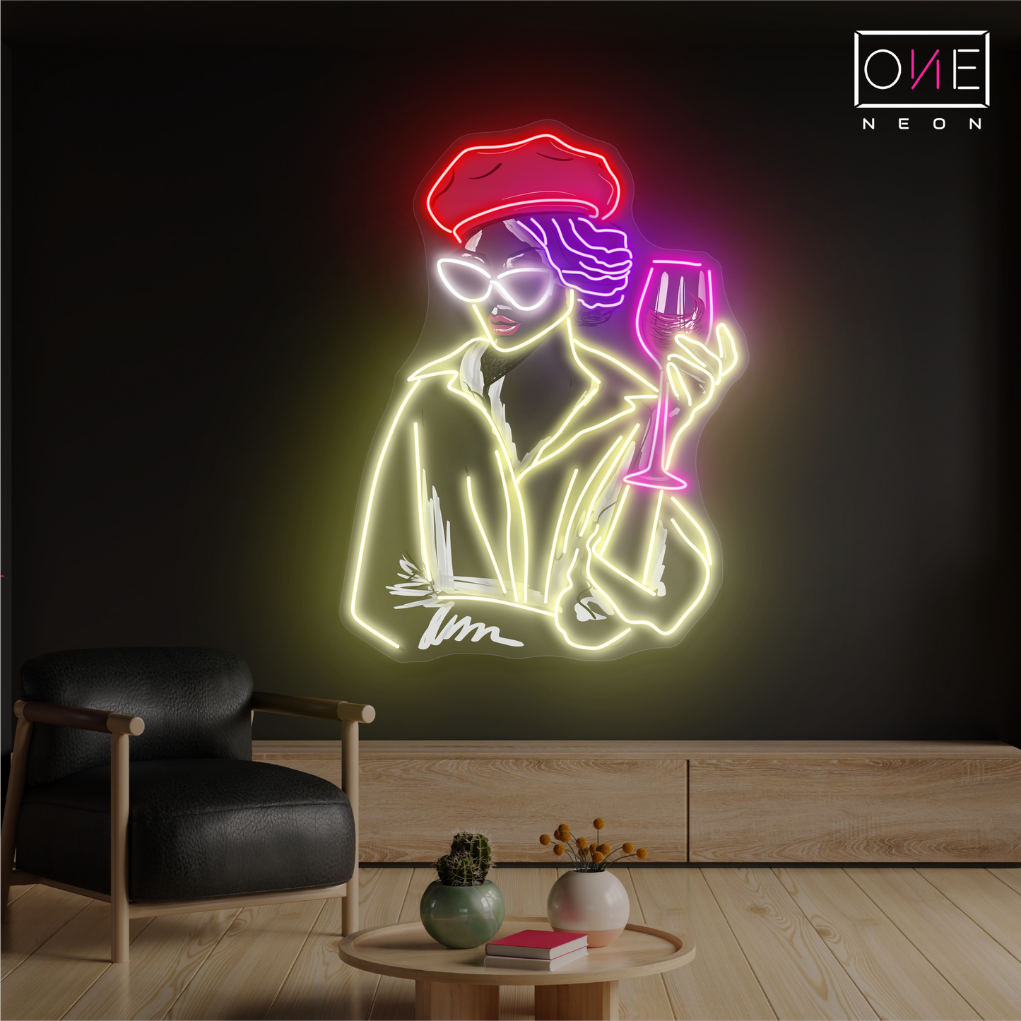 Enseigne néon LED Chic Sips Artwork