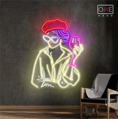 Enseigne néon LED Chic Sips Artwork