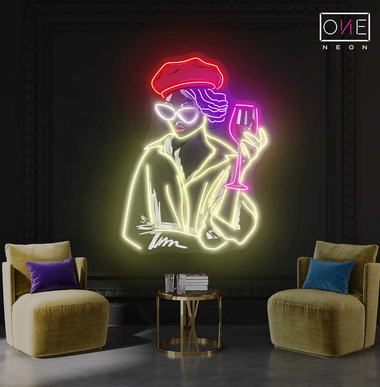 Enseigne néon LED Chic Sips Artwork