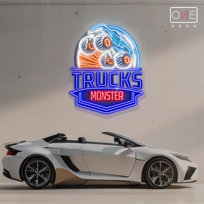 Camions Monstres Déco Enseigne Néon LED