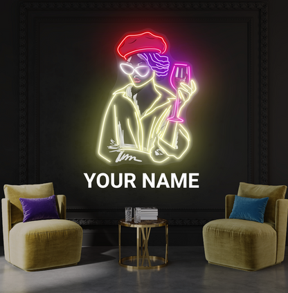 Enseigne néon LED Chic Sips Artwork