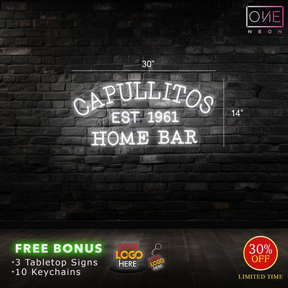 CAPULLTOS EST 1961 HOME BAR | LED Neon Sign