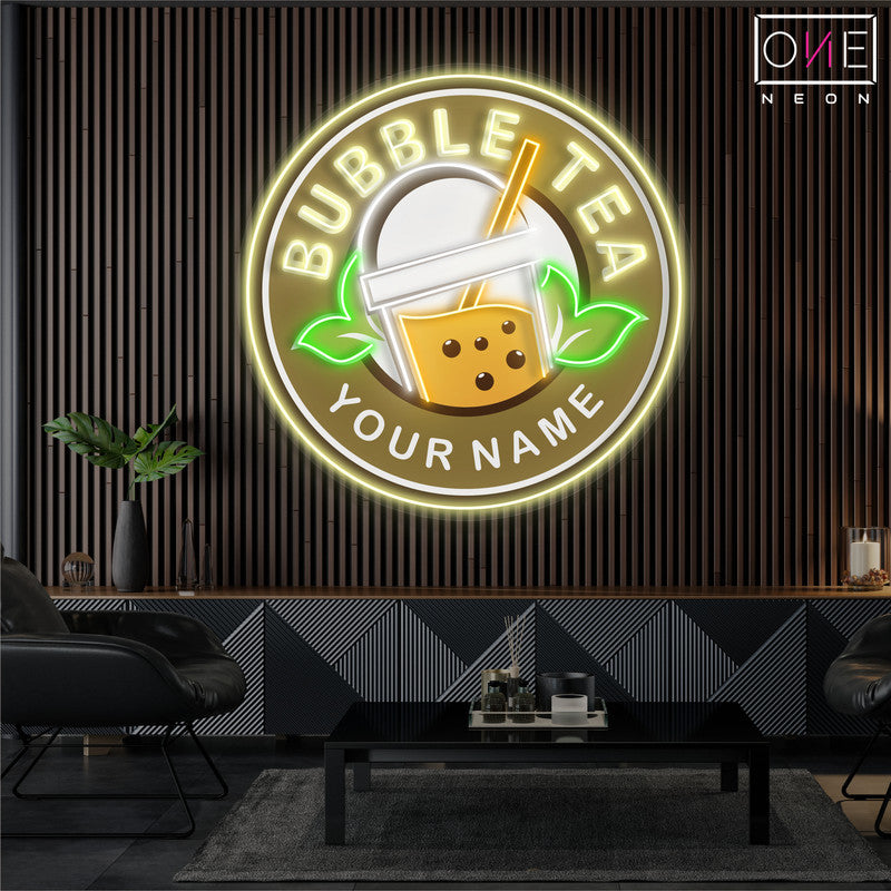 Enseigne néon LED Motif bubble tea