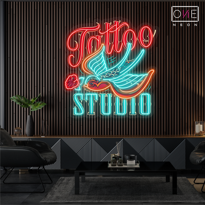 Enseigne Néon LED "Studio de Tatouage"