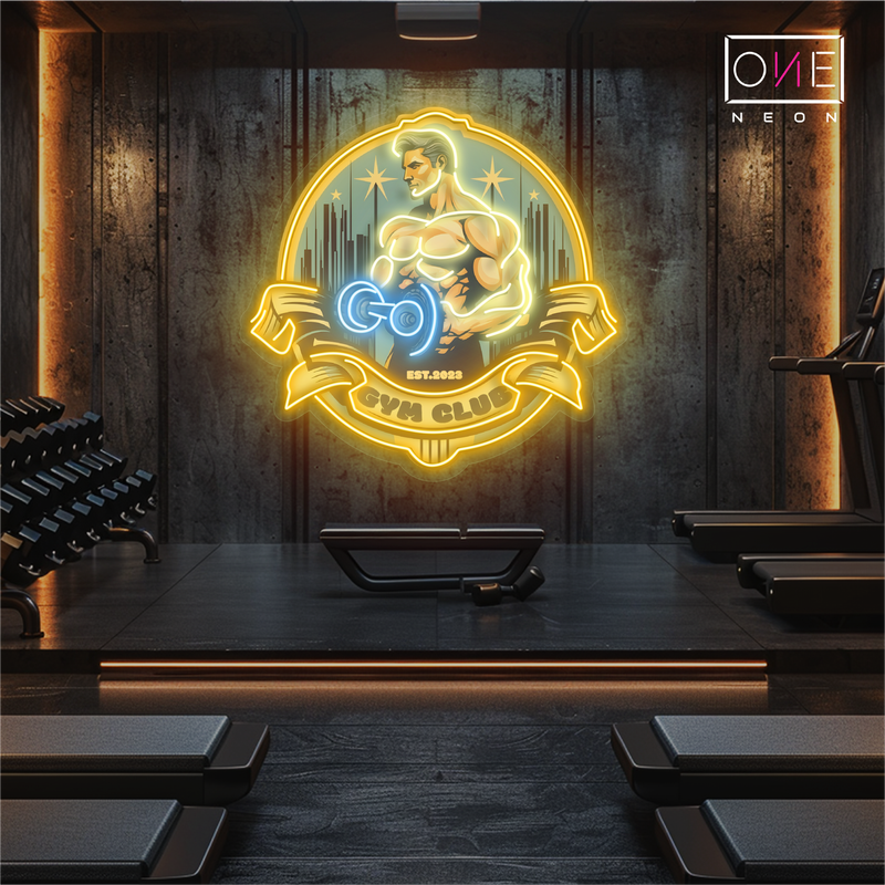 Enseigne néon LED décorative Power Gym Club