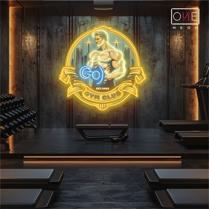 Enseigne néon LED décorative Power Gym Club