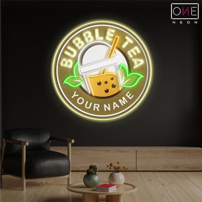 Enseigne néon LED Motif bubble tea