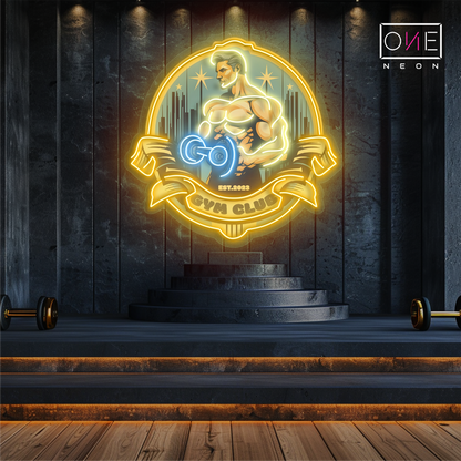 Enseigne néon LED décorative Power Gym Club