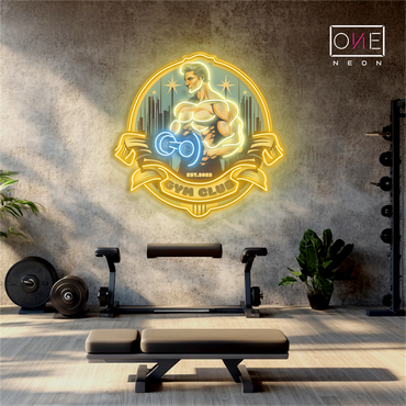 Enseigne néon LED décorative Power Gym Club