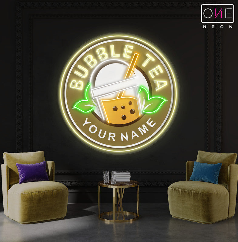 Enseigne néon LED Motif bubble tea