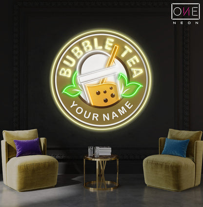 Enseigne néon LED Motif bubble tea