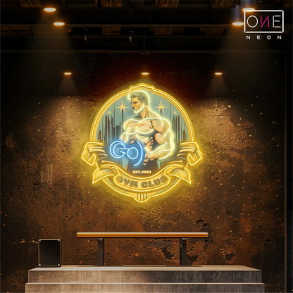 Enseigne néon LED décorative Power Gym Club