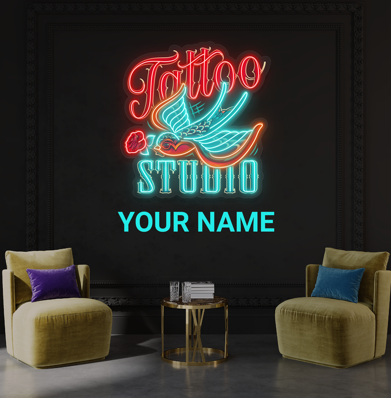 Enseigne Néon LED "Studio de Tatouage"