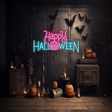 Enseigne néon LED Joyeux Halloween