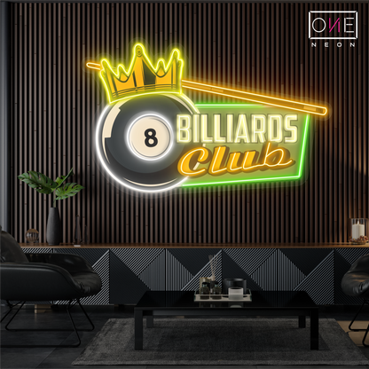 Enseigne néon LED pour billard
