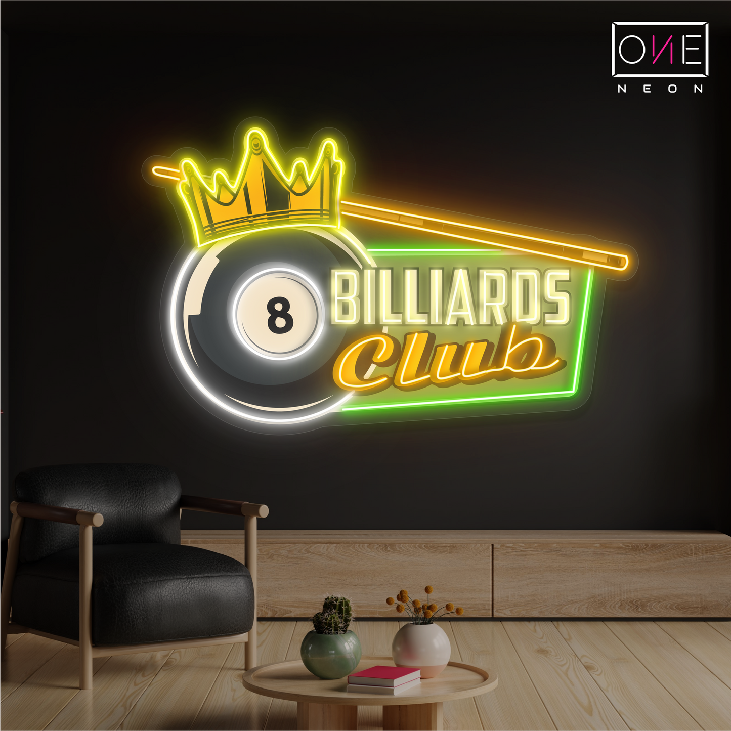 Enseigne néon LED pour billard