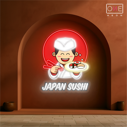 Japon Sushi Tableau Mural Enseigne Néon LED