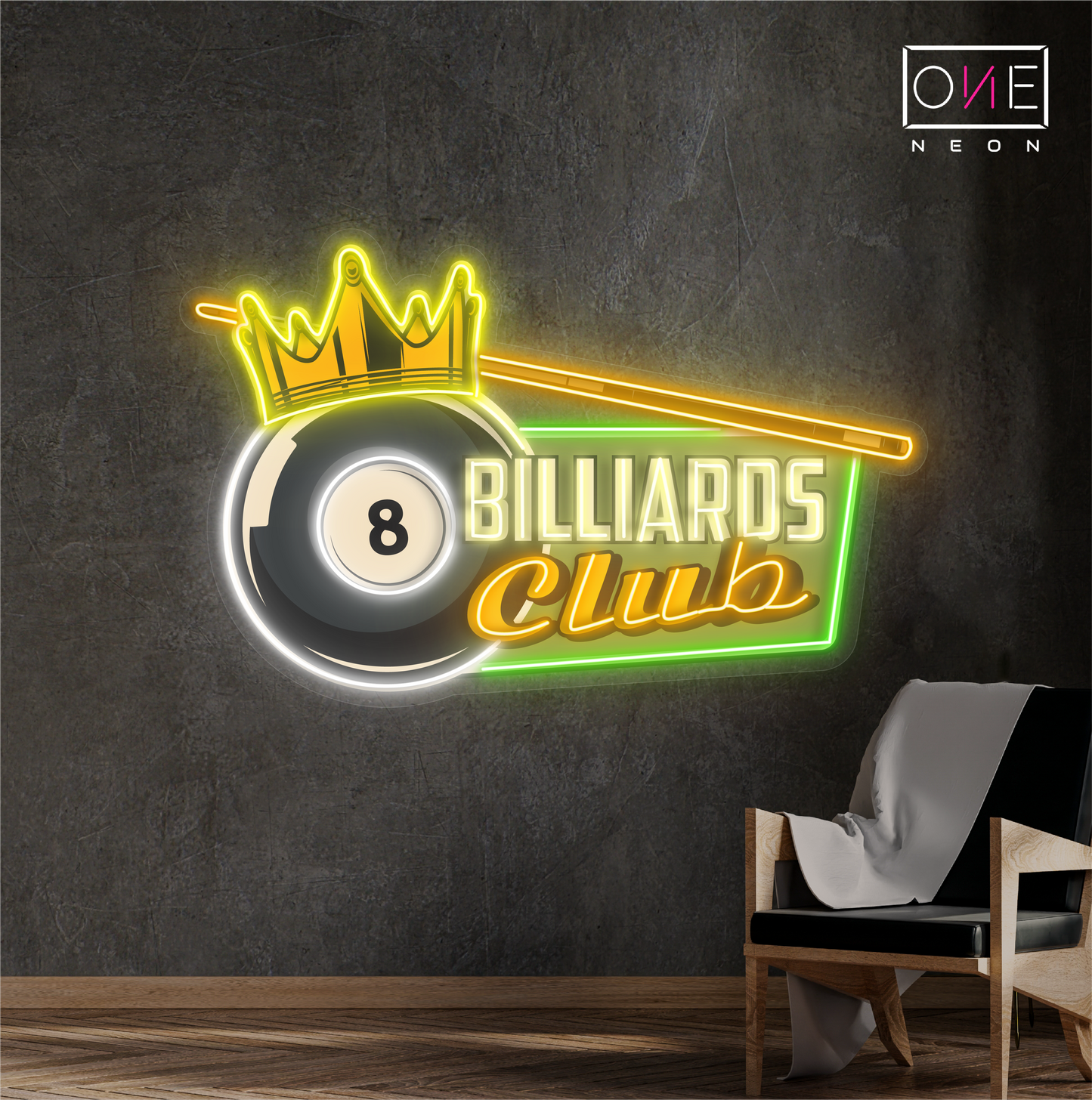Enseigne néon LED pour billard