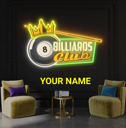 Enseigne néon LED pour billard
