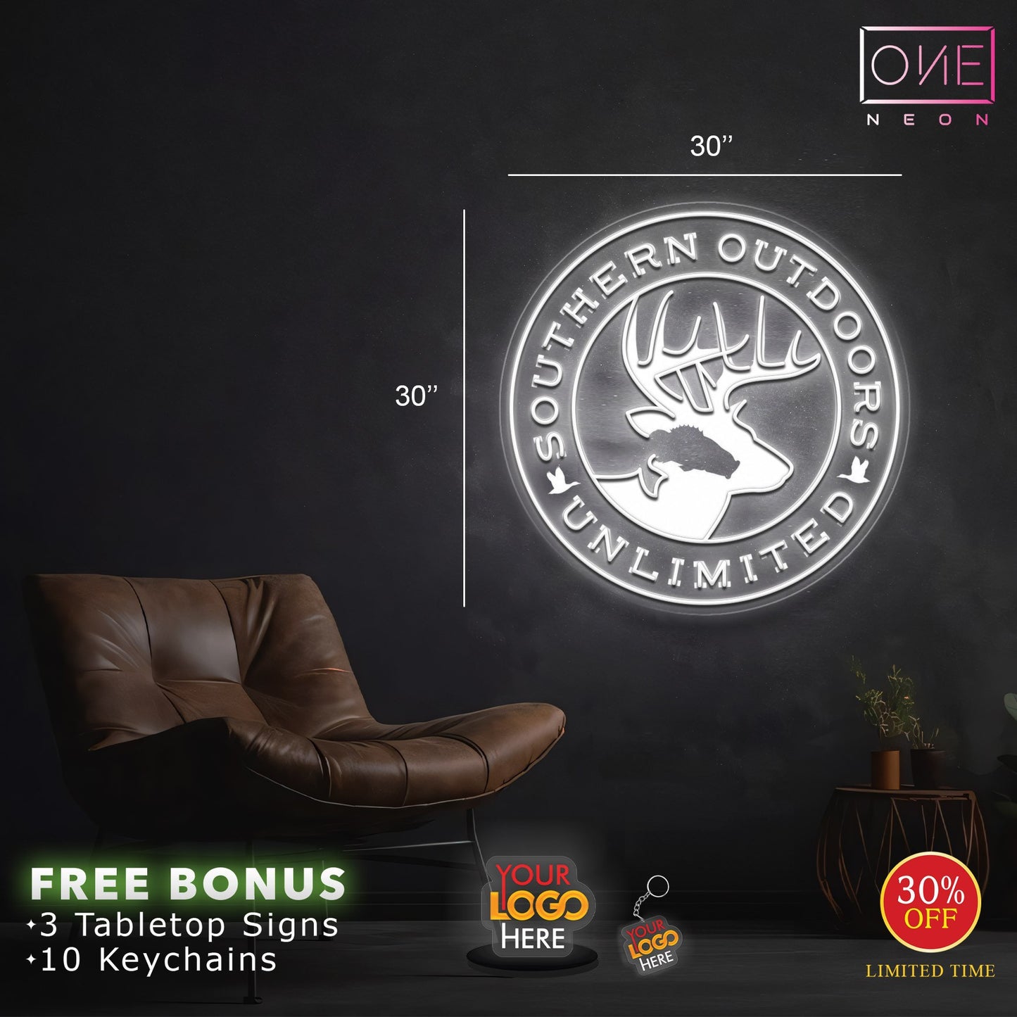 Enseigne néon LED œuvre d'art Tatoueur