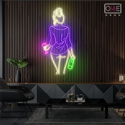 Enseigne néon LED artistique pour une soirée élégante