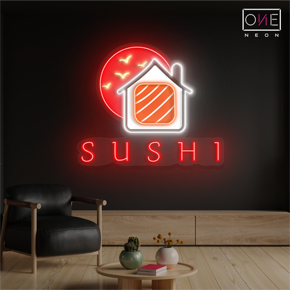 Enseigne lumineuse néon LED Sushi House
