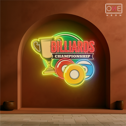 Enseigne Néon LED "Championnat de Billard"