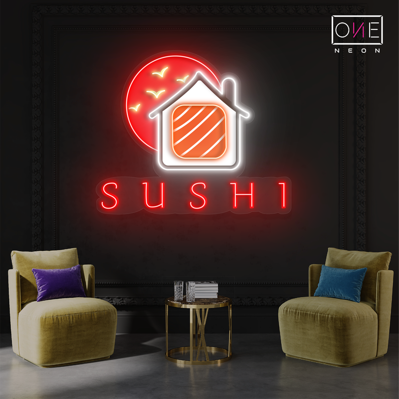 Enseigne lumineuse néon LED Sushi House