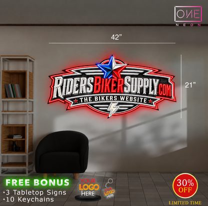 RIDERS BIKERS SUPPLY.COM | LED Neon Sign