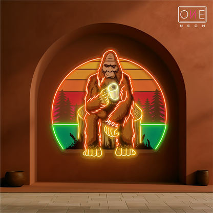 Enseigne néon LED Sasquatch Chill Artwork