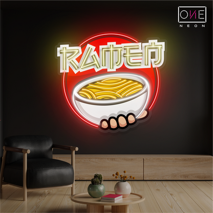 Enseigne néon LED bol de ramen