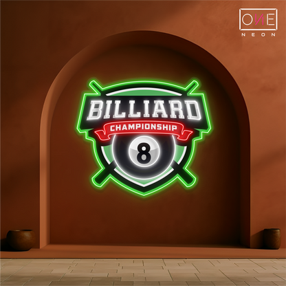 Enseigne lumineuse LED néon de billard 8 balles