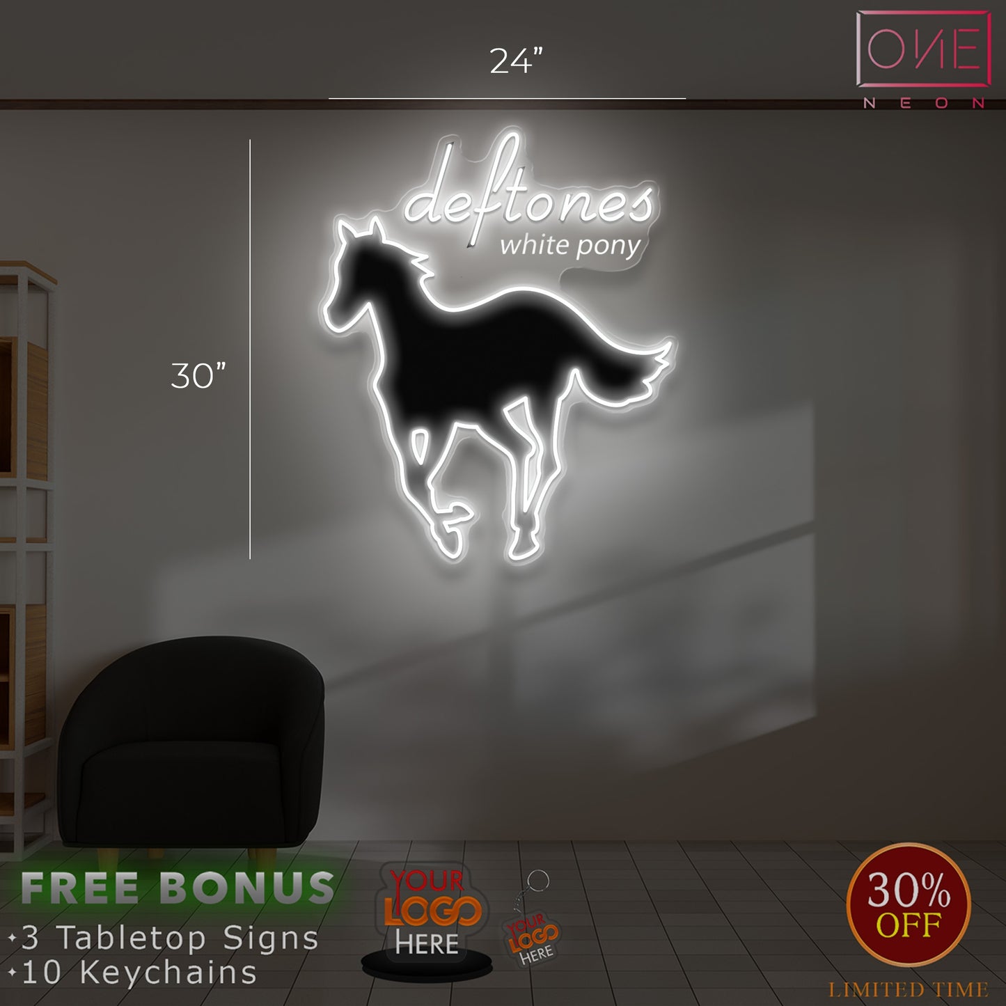 DEFTONES WHITE PONY | LED Neon Sign